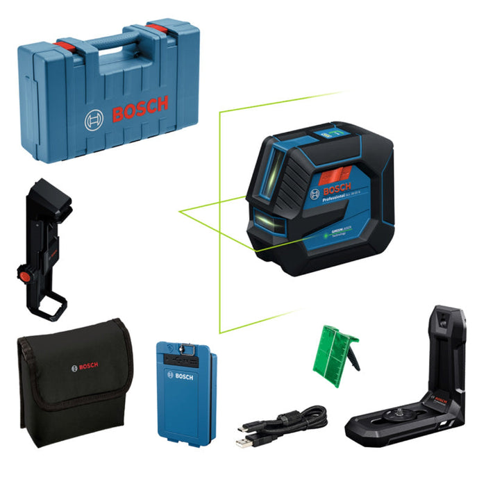 Linienlaser BOSCH GLL 20-22 G + Akku BA 3.7V 3.0Ah im Koffer