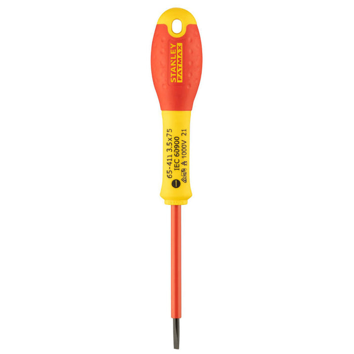 Isolierter Elektriker-Schraubendreher 1000V 3,5x75 mm FatMax - STANLEY - 1-65-411