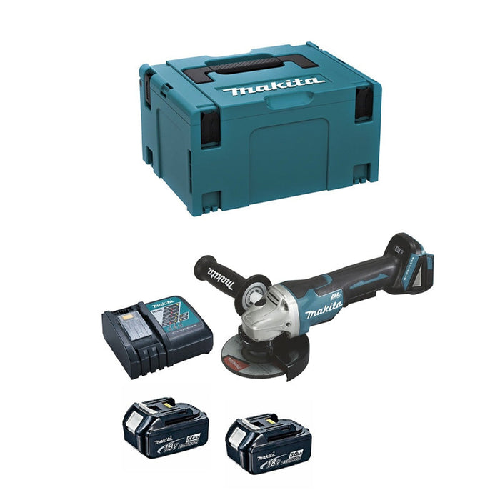 Winkelschleifer Ø 125 mm 2x5Ah 18V LXT ® MAKITA DGA508RTJ im MAKPAC
