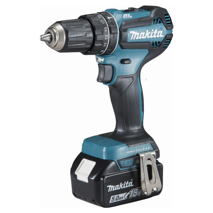 Akku-Schlagbohrschrauber Brushless 2x5Ah 18V MAKITA DHP485RTJ im MAKPAC
