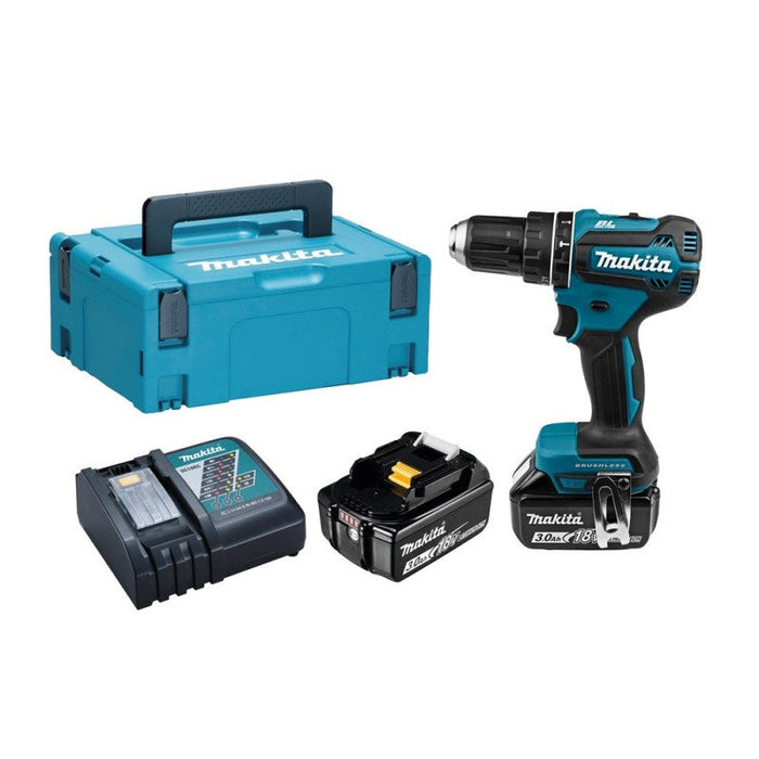 Akku-Schlagbohrschrauber Brushless 2x3Ah 18V MAKITA DHP485RFJ im MAKPAC