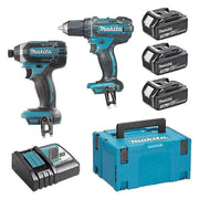 2er-Set MAKITA DLX2127J1 (DDF482+DTD152+BL1830×3+DC18RC+MAK3)