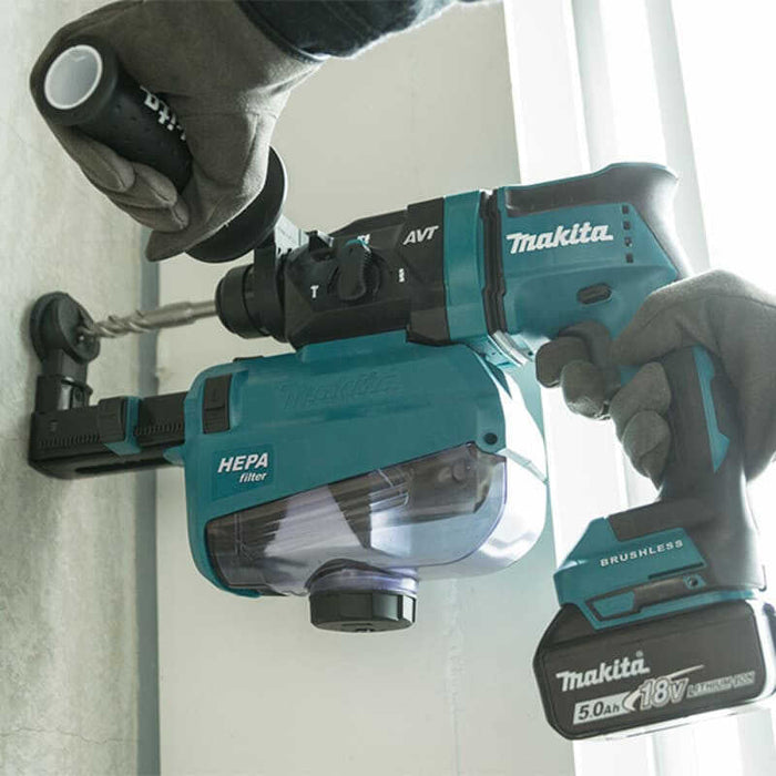 Bohrhammer SDS+ Brushless 2x5Ah 18V LXT ® MAKITA DHR182RTJ im MAKPAC