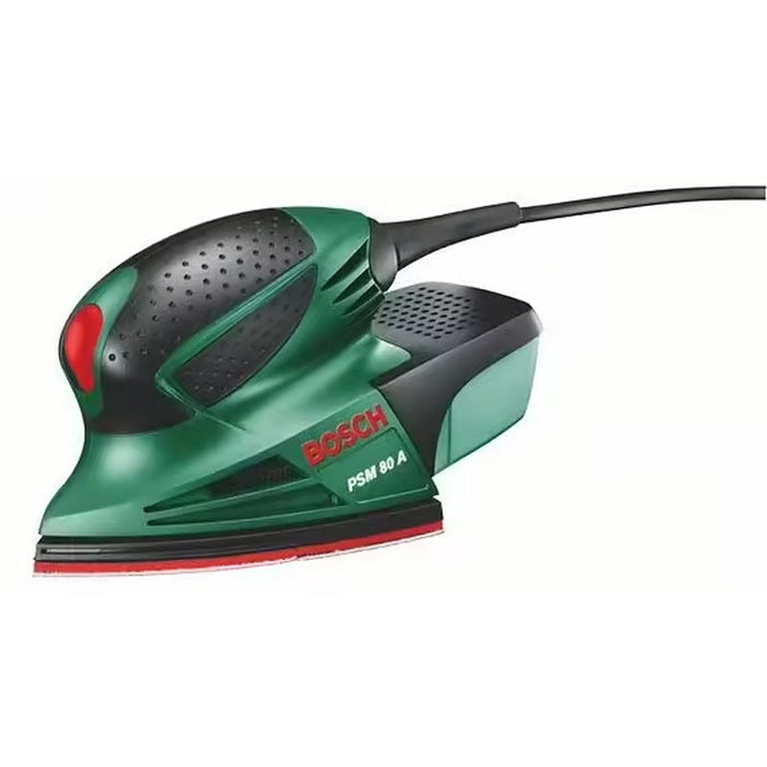 Multischleifer BOSCH DIY PSM 80 A mit Schleifblättern und Koffern