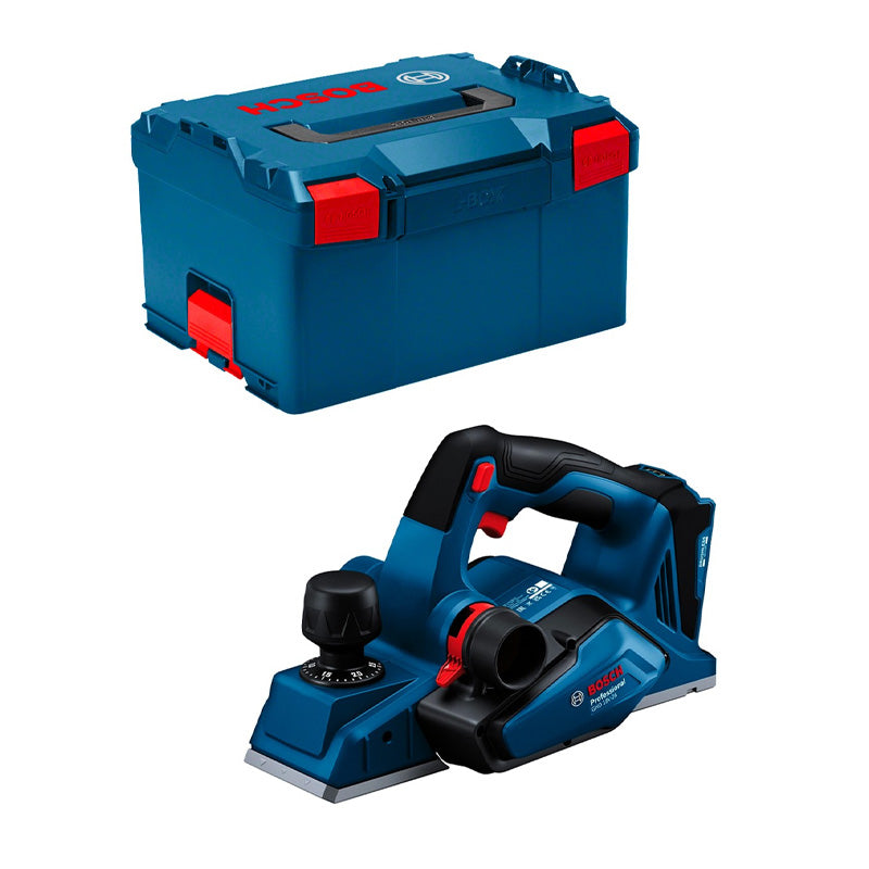 Hobel 82mm 18V BOSCH GHO 18V-26 solo L-Boxx, Anschlag und Staubbeutel