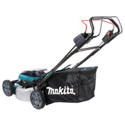 Rasenmäher 46 cm LXT 36 V MAKITA DLM465PT4 mit 4 Akkus 18 V 5,0 Ah und Schnellladegerät
