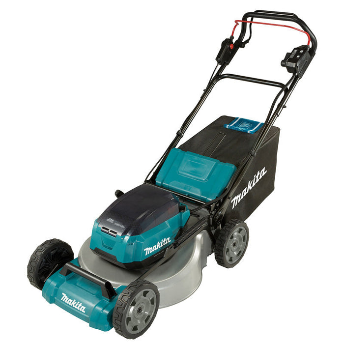 Rasenmäher 46 cm LXT 36 V MAKITA DLM465PT4 mit 4 Akkus 18 V 5,0 Ah und Schnellladegerät
