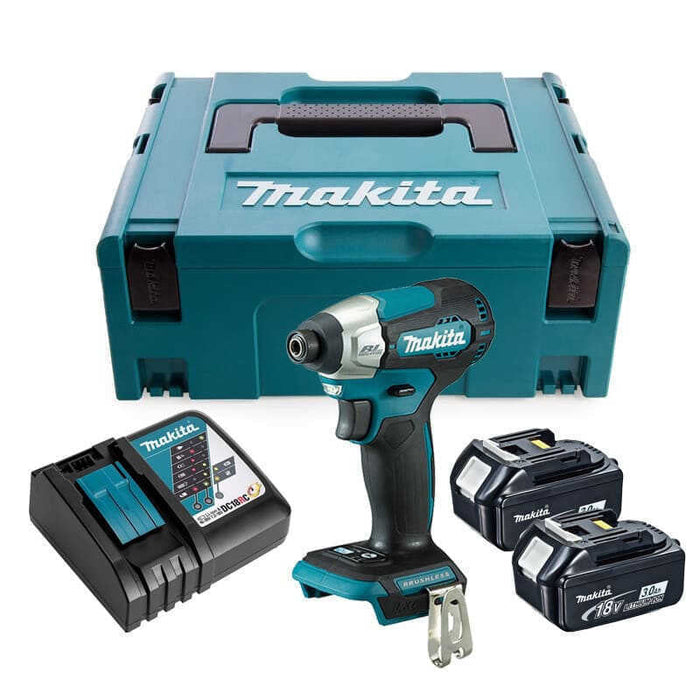 Akku-Schlagschrauber 140Nm Brushless 2x3Ah 18V LXT ® MAKITA DTD157RFJ im MAKPAC