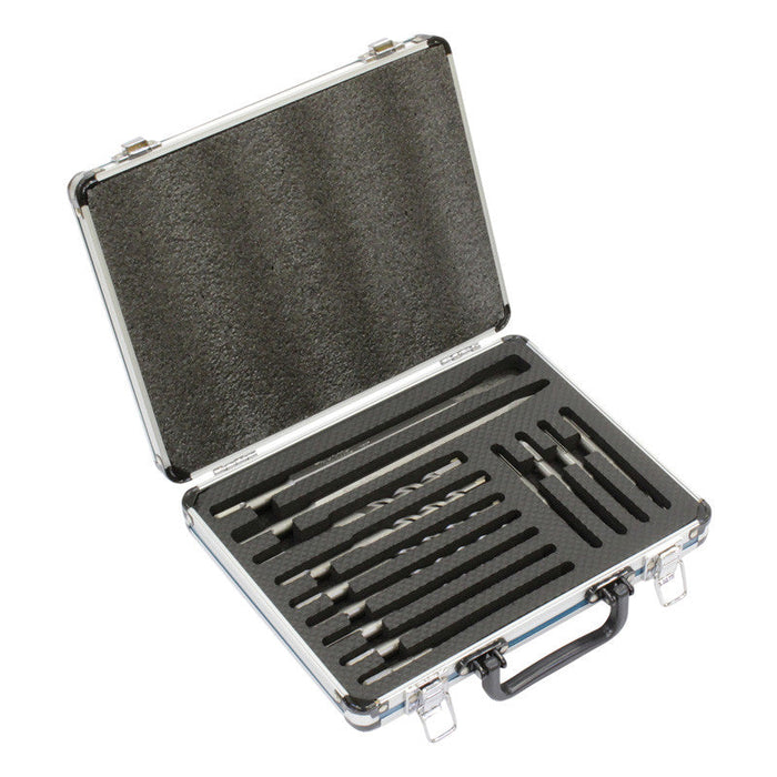 Koffer mit 11 Bohrern, 1 Spitzmeißel, 1 Flachmeißel MAKITA B-64674 mit SDS-PLUS-Aufnahme