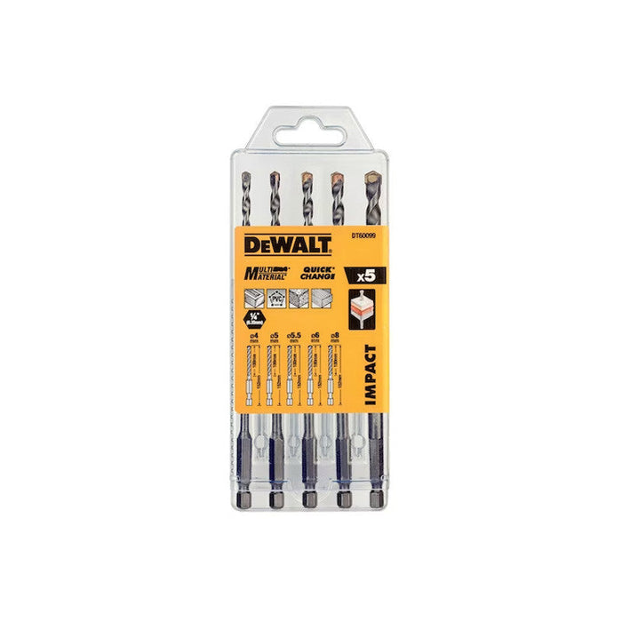 Koffer mit 5 Mehrzweck-Schlagbohrern DEWALT DT60099-QZ Ø 4,5,5.5,6,8mm