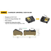 Universal-Ladegerät XR 12V / 18V DEWALT DCB1104-QW