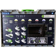 Festool - Tauchsäge TS 55 FEBQ-Plus-FS mit Kreissägeblatt Wood Fine WD42 und einer Führungsschiene FS 1400/2 - 577010
