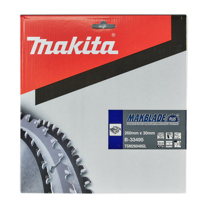 Kreissägeblatt MAKITA B-33495, Makblade+ T.C.T, 260 x 30 mm, 48 Zähne, für Holz