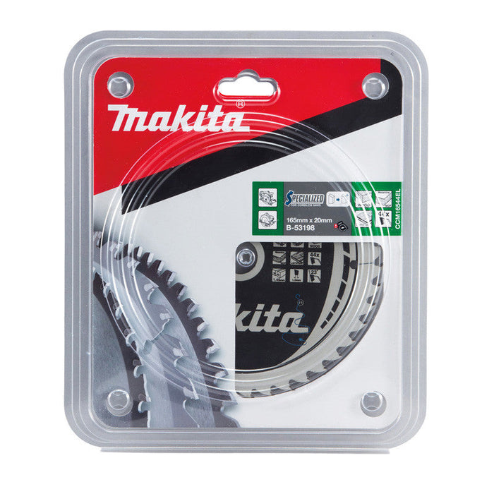 Kreissägeblatt MAKITA B-53198, spezielles TCT, 165 x 20 mm, 44 Z