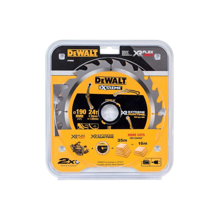 Akku-Kreissägeblatt Hartmetall XR Runtime DEWALT DT99562-QZ 190x30 mm 24 Z