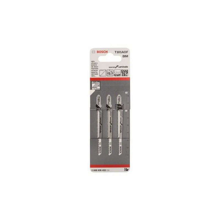 3er-Set Stichsägeblätter T 101 AOF BOSCH 2608636432 Special for Laminate