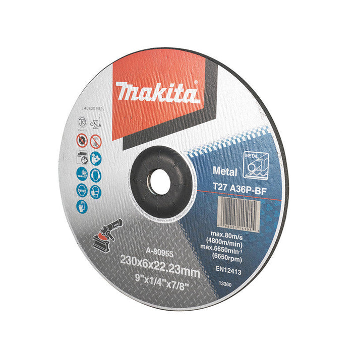 Schruppscheibe für Metall, für verschiedene Entgratarbeiten, für Winkelschleifer MAKITA A-80955