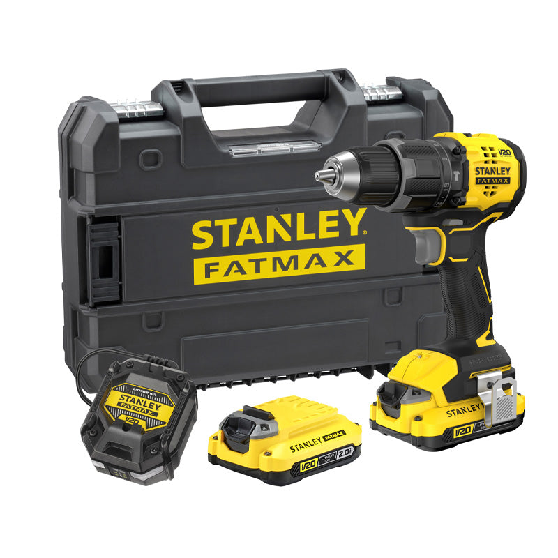 Akku-Schlagbohrschrauber 80 Nm Brushless - Lithium 18V - 2 Akkus 4 Ah im Prostack-Set - SFMCD726M2T-QW STANLEY FATMAX V20