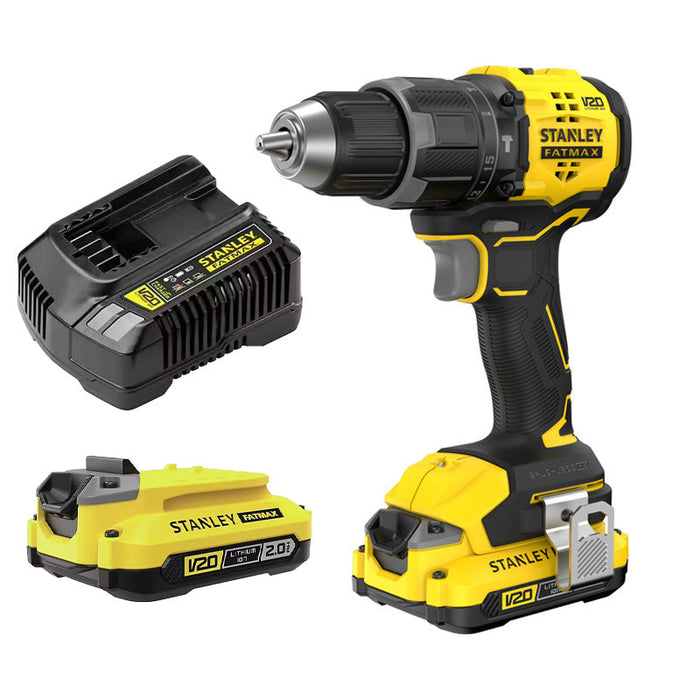 Akku-Schlagbohrschrauber 60 Nm Brushless - Lithium 18V - 2 Akkus 2 Ah im Set - SFMCD716D2T-QW STANLEY FATMAX V20