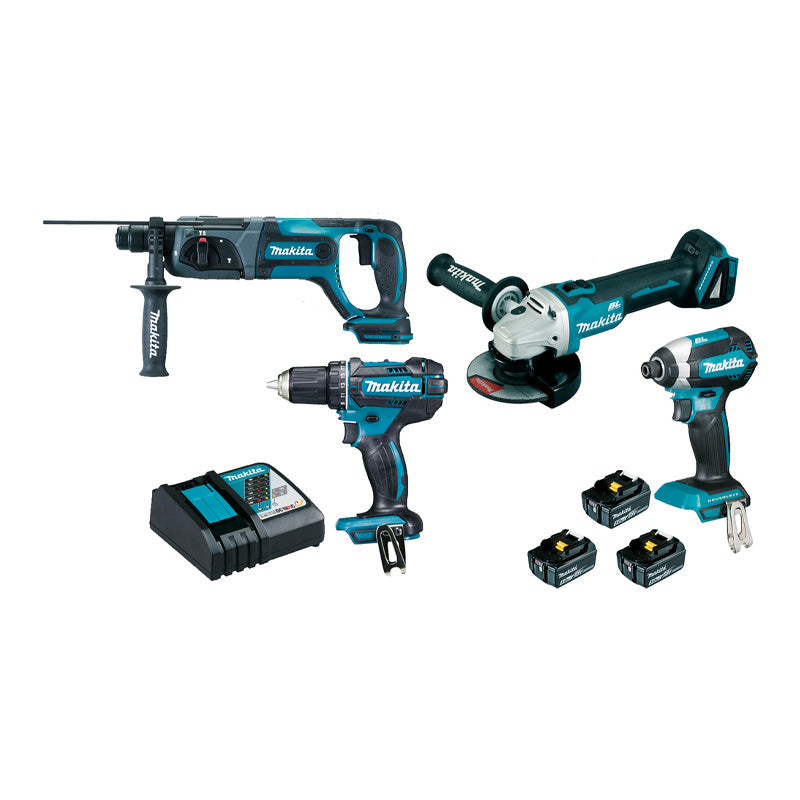 Set aus 4 Maschinen MAKITA 18 V Li-Ion DLX4080TX1