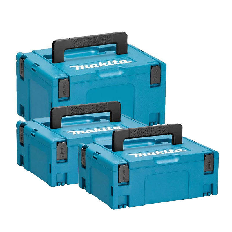 3er-Set MAKITA MAKPAC Transportkoffer Größe 2 (x2) und 3 (x1)