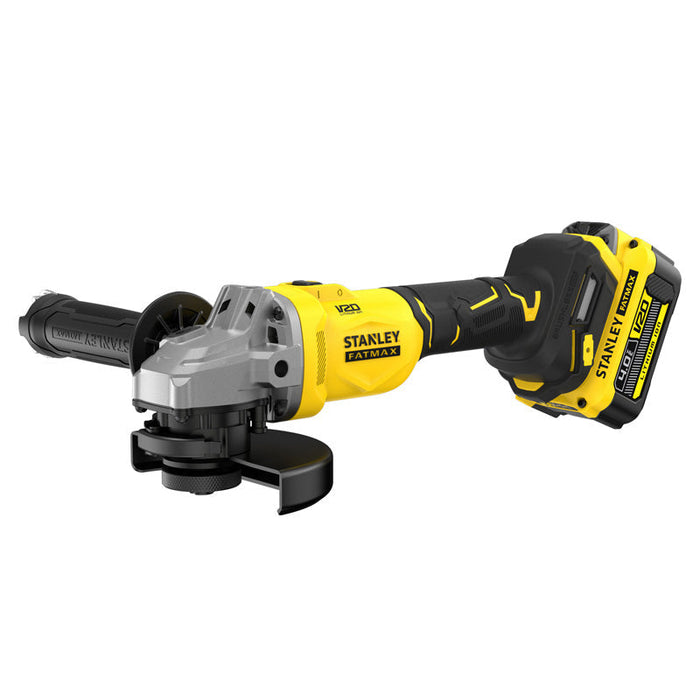 Brushless-Winkelschleifer 125 mm Lithium 18 V – 1 Akku 4 Ah im Pro-Stack-Set – SFMCG710M1T-QW STANLEY FATMAX V20