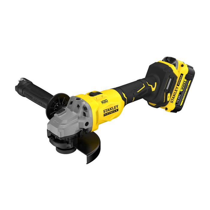 Brushless-Winkelschleifer 125 mm Lithium 18 V – 1 Akku 4 Ah im Pro-Stack-Set – SFMCG710M1T-QW STANLEY FATMAX V20