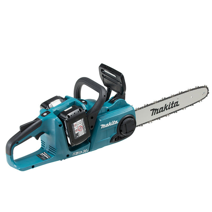 Kettensäge MAKITA DUC353RF2 36V 2x18V LXT 35 cm mit 2 Akkus 18V 3Ah und Schnellladegerät