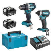2er-Set MAKITA DLX2189T3J (DTD153 + DDF484) 18 V Li-Ion (3 x 5,0 Ah)