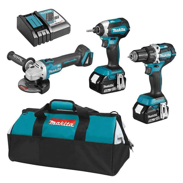 3er-Set MAKITA DLX3125TX1 (DDF484 + DTD153 + DGA506) 18V LXT Li-Ion (2 x 5Ah)