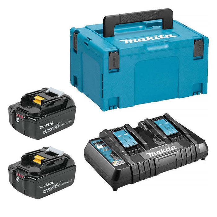 Energie-Set MAKITA 197504-2 (Ladegerät DC18RD + 2 Akkus BL1840B + Mak-Pac)