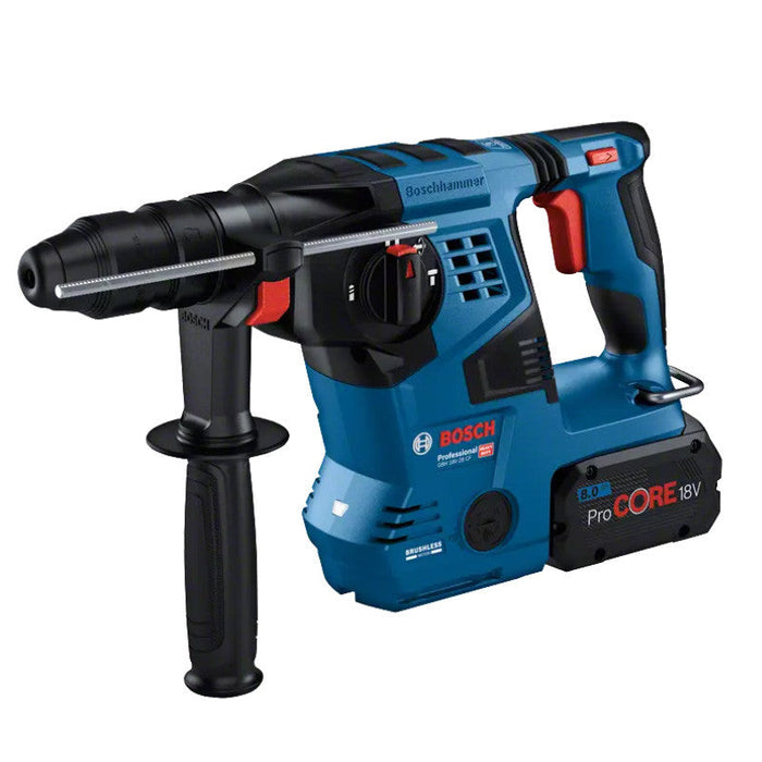 Bohrhammer SDS-PLUS BOSCH GBH 18V-28 CF Professional 0611921002 mit 2 ProCore-Akkus 8Ah + Ladegerät GAL1880 CV in L-BOXX