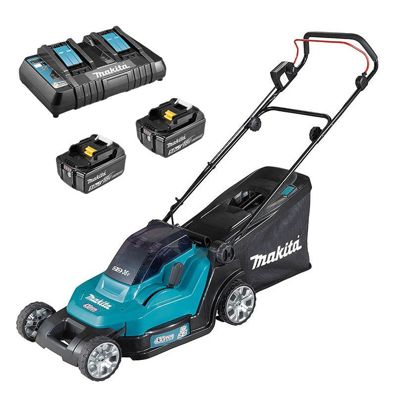 Rasenmäher MAKITA DLM432PT2 (2x18V) 43 cm (2x5Ah)